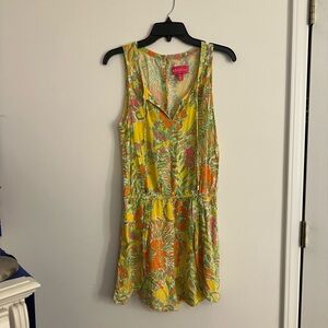 Lilly Pulitzer Yellow Floral Sleeveless Dress